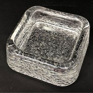 Iittala Finland Textured Square Glass Trinket Dish